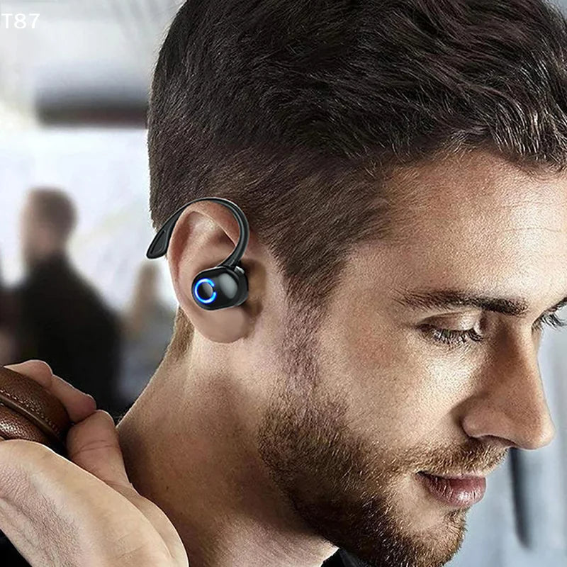 Wireless Bluetooth Ear-Hook Earbuds with Noise Cancelling and HD Mic
