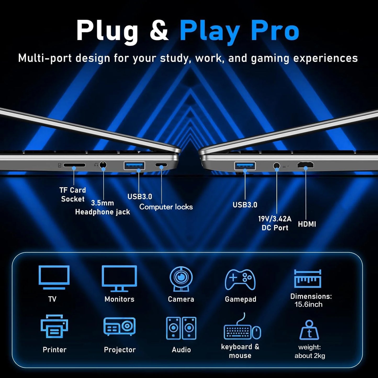 15.6" Gaming Laptop – Intel Core i9-10980HK, 16GB RAM, Up to 2TB SSD, 1080p, Fingerprint Unlock, Windows 11 Pro