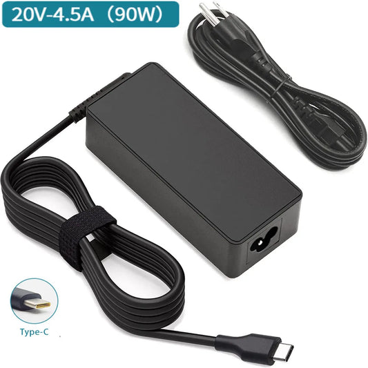 90W USB-C Charger for HP Spectre X360 Dell TDK33 Lenovo ThinkPad T480 T480s T580 T580s IdeaPad Yoga Laptop Power Adapter Supply