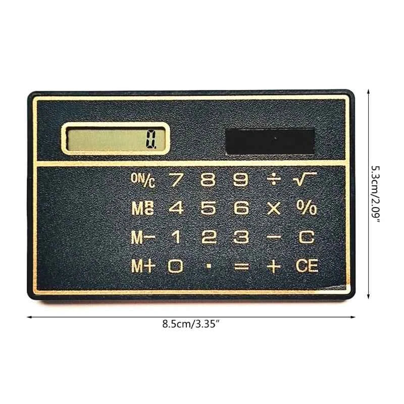 Solar Power Calculator 8 Digit Display Basic Standard Calculators Mini Ultra Thin Calculator for Business Office School