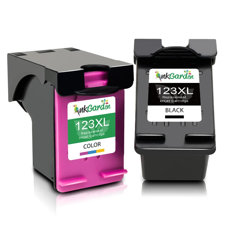 InkGarden 123XL Ink Cartridge Replacement For HP 123 HP123 XL Compatible 1110 1111 2130 2132 Officejet 3830 3831 3832 Printer