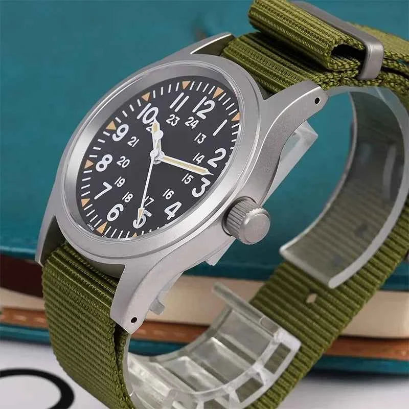 Militado ML05 Vintage Quartz Watch 38mm Watches VH31 Movement Watches Domed Sapphire Crystal With High Clear AR Coating Luminous