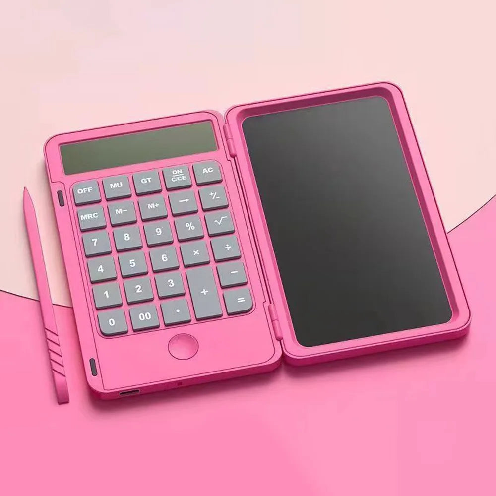 Type C Charging Standard Function Calculator with LCD Notepad 12-Digit Math Calculator With Stylus Writing Pad