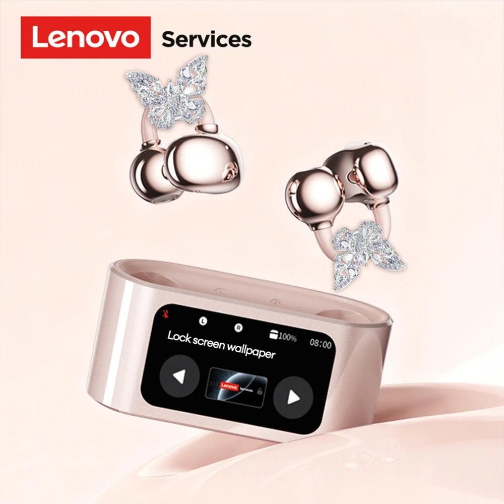 Lenovo RS105 Ear Clip Wireless Earphones with LCD Touchscreen and Bluetooth 6.0