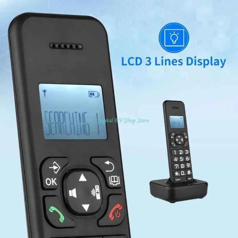 E74D Cordless Telephone Landline Phone Caller Display and Memory for Home Office
