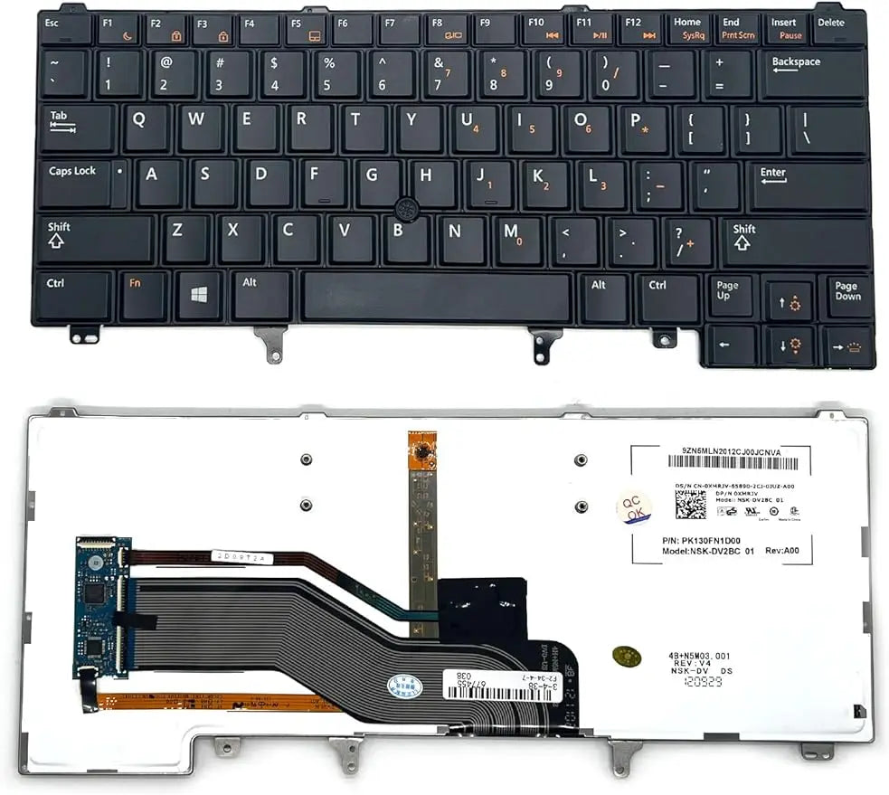 US Layout Replacement Keyboard with Backlight Pointer for Dell Latitude E5420 E5430 E6220 E6320 E6330 E6420 E6430 E6440 Series