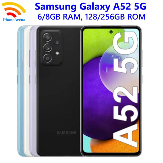 Samsung Galaxy A52 5G – Unlocked, 6.5" AMOLED, 64MP Camera, NFC, 4500mAh, 128/256GB