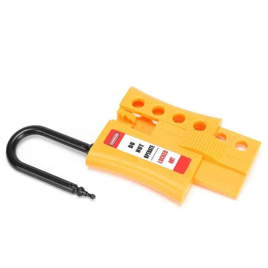 Premier non-conductive lockout hasp - 4 holes De-Electric Slider Hasp 4 Padlock Holes 3mm 6mm Shackle