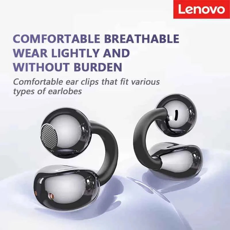 Lenovo TA410 TWS Bone Conduction Ear Clip Bluetooth 5.4 Wireless Earbuds