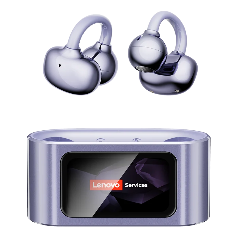 Lenovo RS105 Ear Clip Wireless Earphones with LCD Touchscreen and Bluetooth 6.0