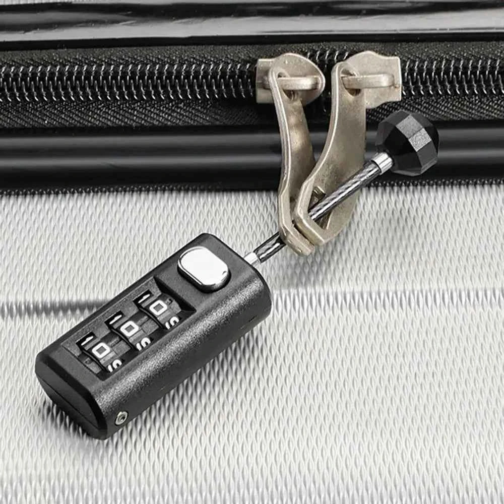 3 Digit Password Lock Mini Luggage Padlock Resettable Coded Lock Combination Lock Dormitory Cabinet Lock Backpack Zipper Lock
