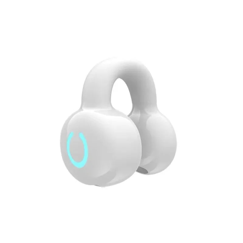 Single Bluetooth 5.3 Ear Clip Earphone with HiFi Stereo and Noise Reduction