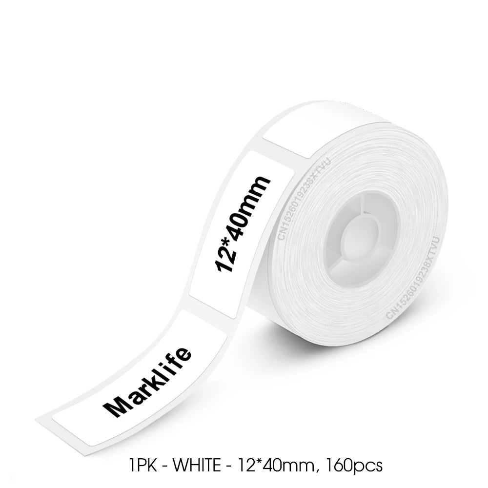 Mini Label Printer Marklife P12 Self-adhesive Sticker Printer P12 Portable Thermal Labeling Machine With Cutter or 1PK Label Tap