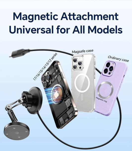 25W Magnetic Wireless Car Charger and Mount for iPhone 17 16 15