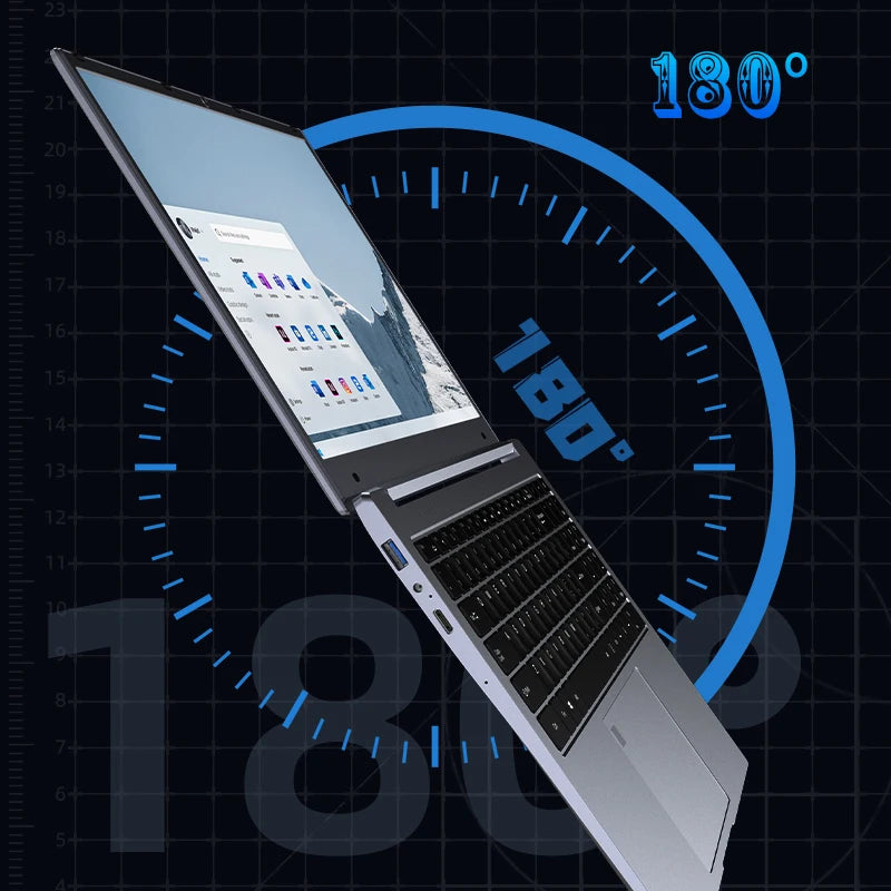 BYONE 15.6" IPS Laptop – Intel 11th Gen N5095, 8GB RAM, Windows 11 Pro, Gaming & Office Notebook