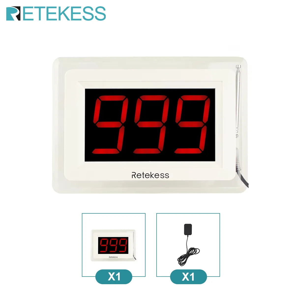 Retekess Caregiver Pager Wireless Calling System T114 Screen TD113 Watch Alert SOS Call Buttons for Clinic Hospital Nurses Home
