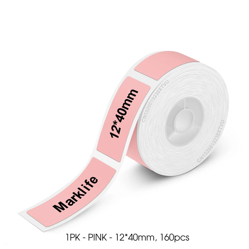 Mini Label Printer Marklife P12 Self-adhesive Sticker Printer P12 Portable Thermal Labeling Machine With Cutter or 1PK Label Tap