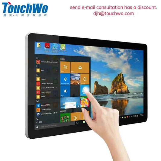 TouchWo 21.5 23.8 27 Inch Touch Screen Monitor Pc Touchscreen Monitor Industrial Android Window 10 All In One Pc For Commercial
