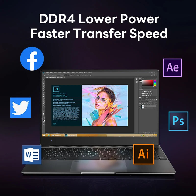 BYONE 15.6" IPS Laptop – Intel 11th Gen N5095, 8GB RAM, Windows 11 Pro, Gaming & Office Notebook