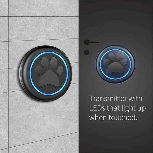 CACAZI Smart Pet Bell for Dog Cat To Go Outside Waterproof Touch Button Dog for House-Training Sensor Motion 2 Button 1 Receiver