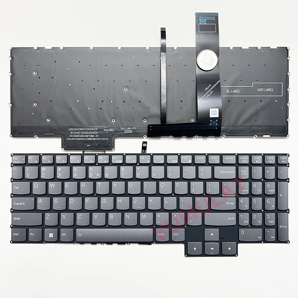 US/RU Backlit Keyboard for Lenovo Legion 5 Pro 16ITH6 16ITH6H 16ACH6 16ACH6H 16ARH7 16ARH7H 16IAH7 16IAH7H 82RF 82JD 82JQ 82RG