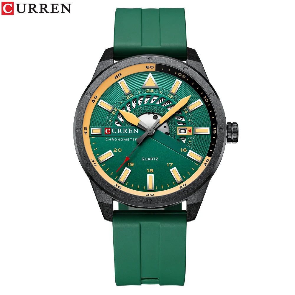 CURREN Men Watches Waterproof Luminous Top Brand Luxury Leather Casual Sports Quartz Wristwatch Military Man Watch For Men