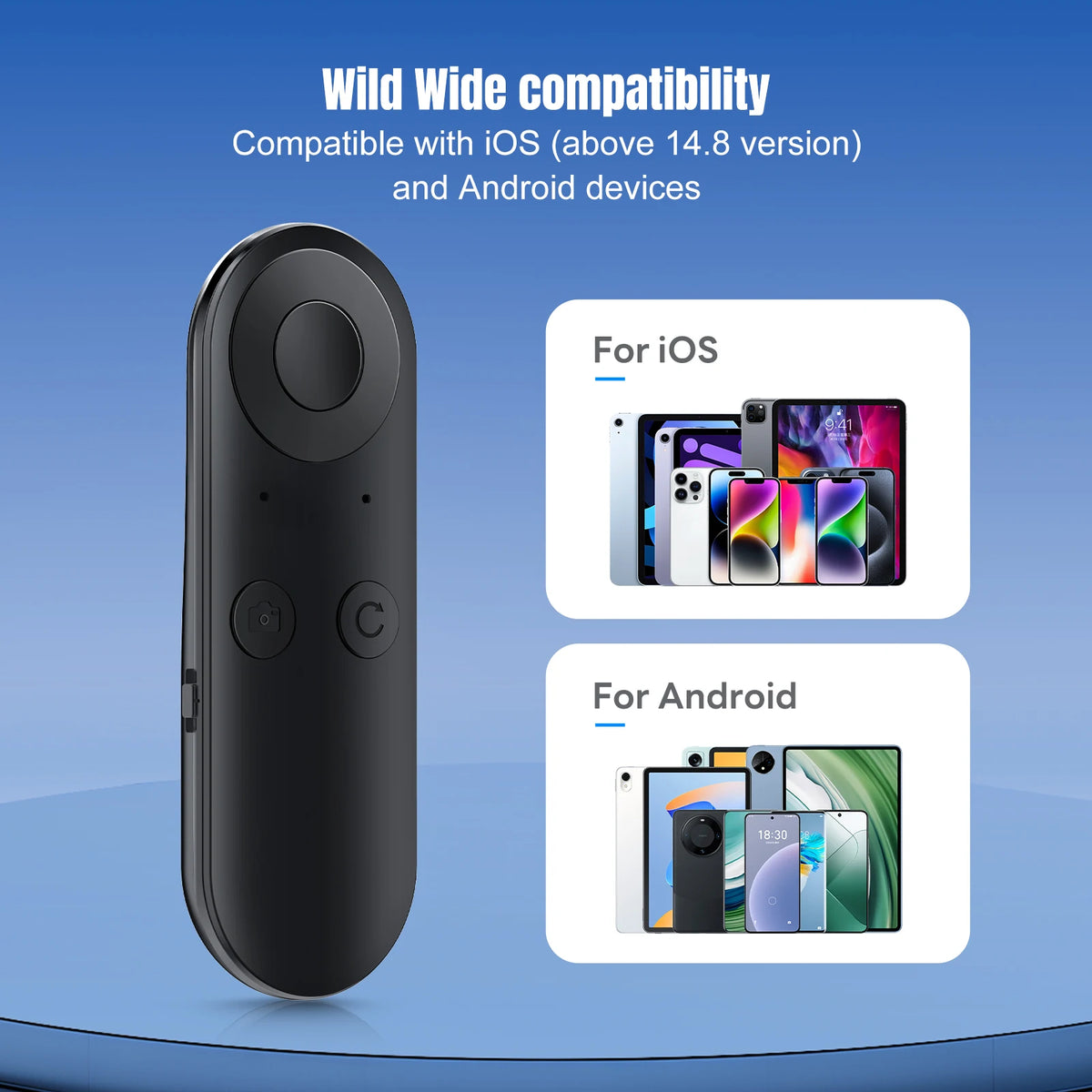 Smartphone Remote Clicker with Air Mouse Multifunctional Smart Fingertip Ring Remote Control for iPhone iPad Android Tablet
