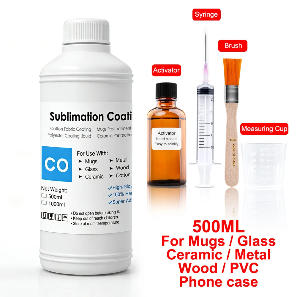 500ML Sublimation Ink DX5 TX800 I3200 I1600 L1800 1390 R1900 L800 XP600 L805 ET-15000 ET-8550 ET-8500 Heat Press Transfer Ink
