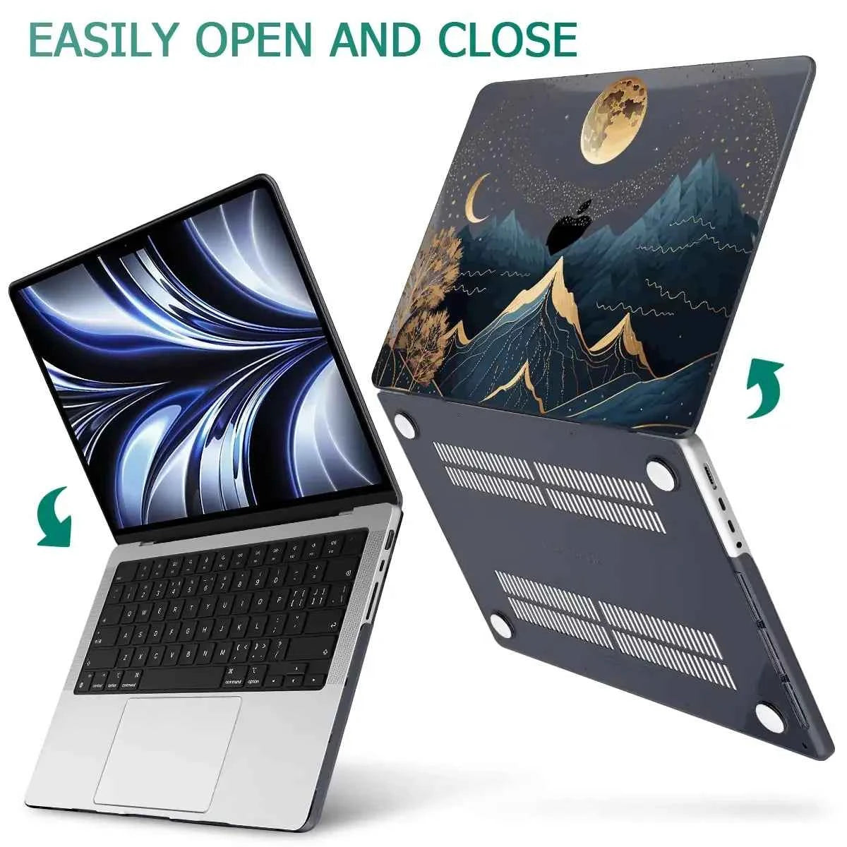 Laptop Case Quicksand Hard Shell For MacBook New Chip M1 Air 13 Pro 13 For Macbook New Pro 14 Pro 16 New Air13.6 M2 Cover Case
