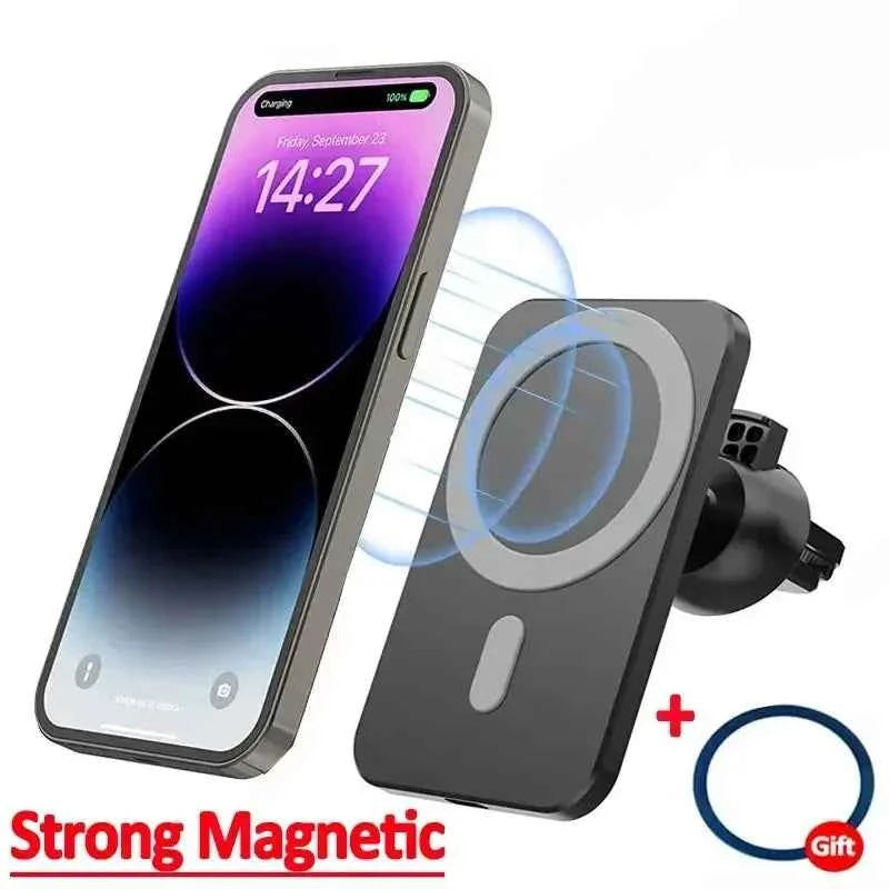 Magnetic Wireless Car Charger Mount for iPhone 12-17 Pro Max