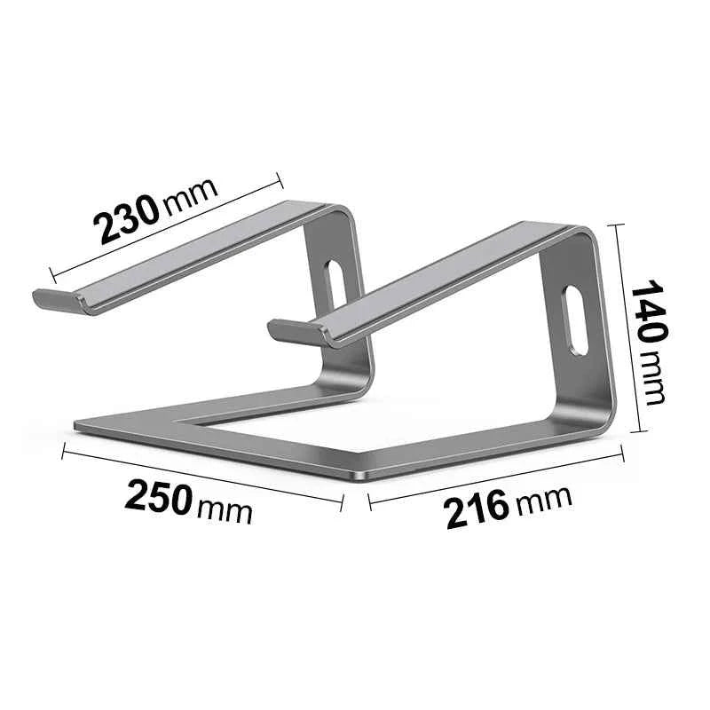 Ergonomic Aluminum Laptop Stand with Cooling & Non-Slip Design, Adjustable Portable Notebook Riser for 10-17 Inch MacBook Dell