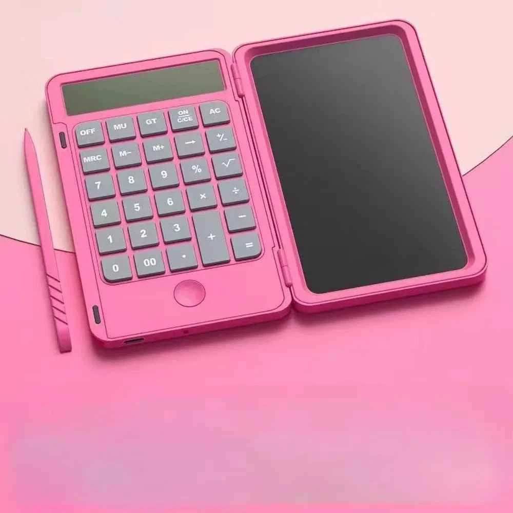 Type C Charging Standard Function Calculator with LCD Notepad 12-Digit Math Calculator With Stylus Writing Pad