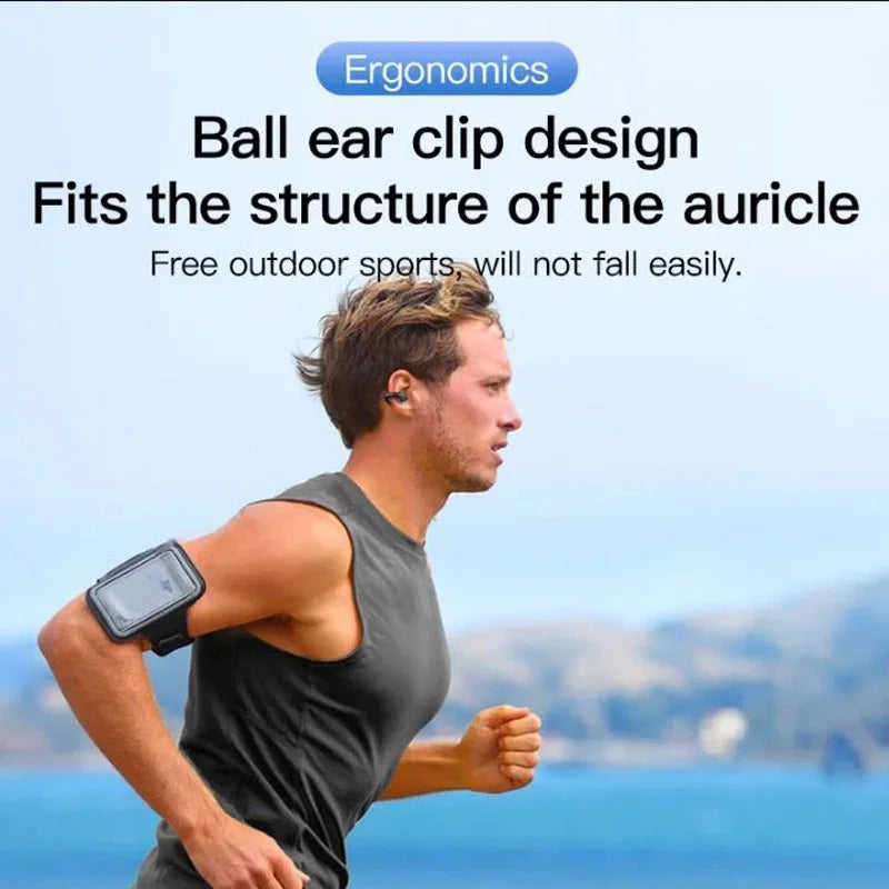 Bone Conduction Ear-Clip Wireless Bluetooth Headphones