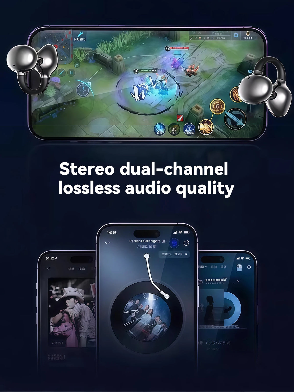 Open Ear Clip Wireless Bluetooth 5.4 Earbuds