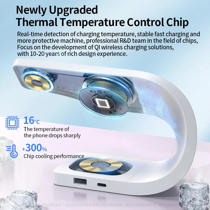 4-in-1 Magnetic 15W Wireless Fast Charging Station for iPhone, AirPods and Apple Watch