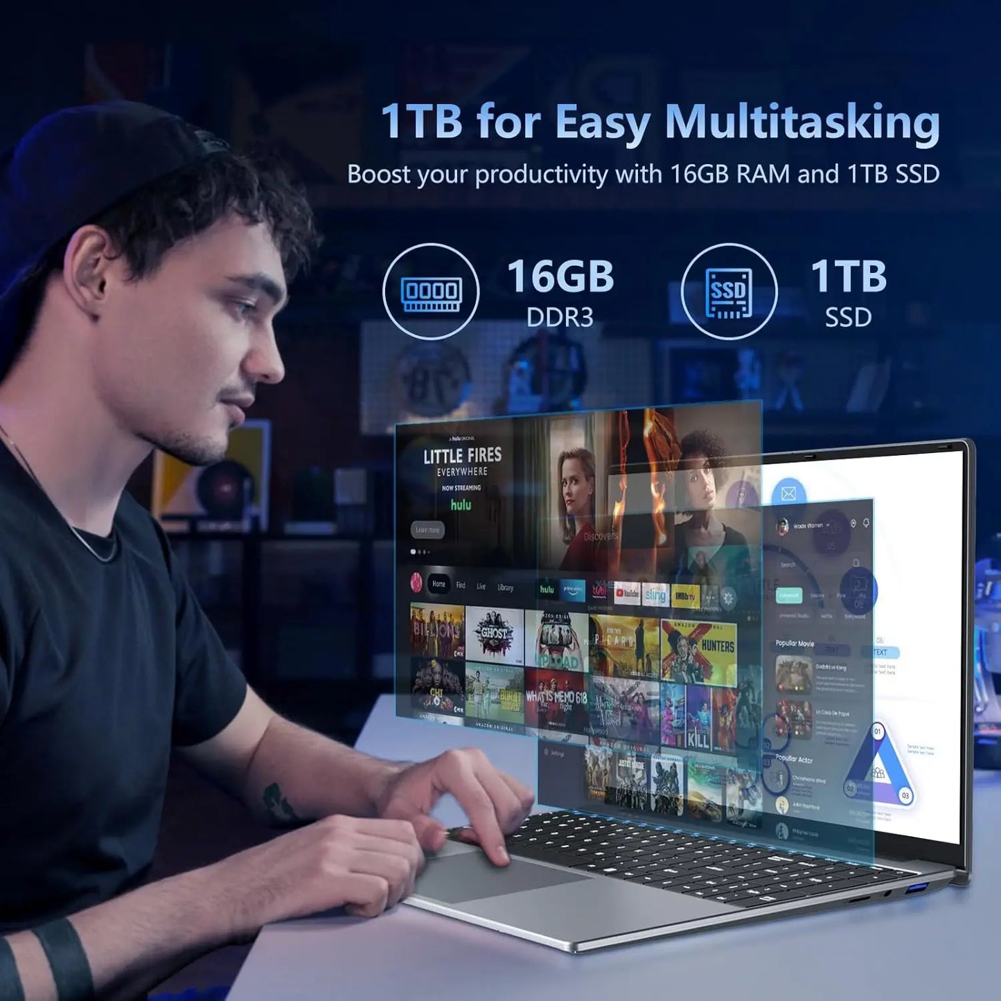 2026 Gaming Laptop – Intel Core i9-10980HK or 9900U, 16GB RAM, 1TB SSD, Windows 11, Portable PC