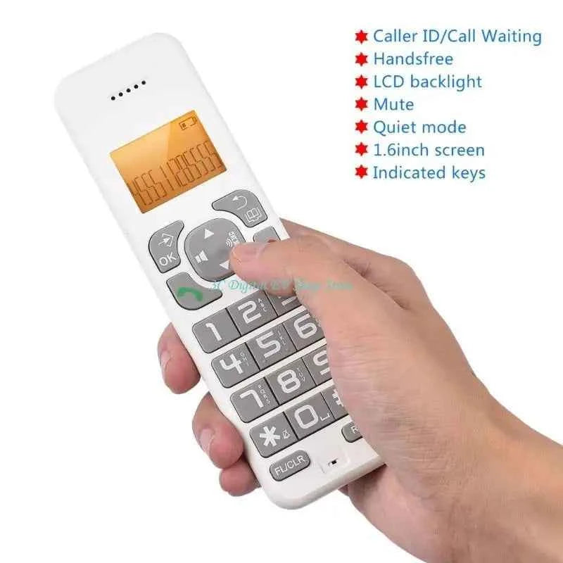 E74D Cordless Telephone Landline Phone Caller Display and Memory for Home Office