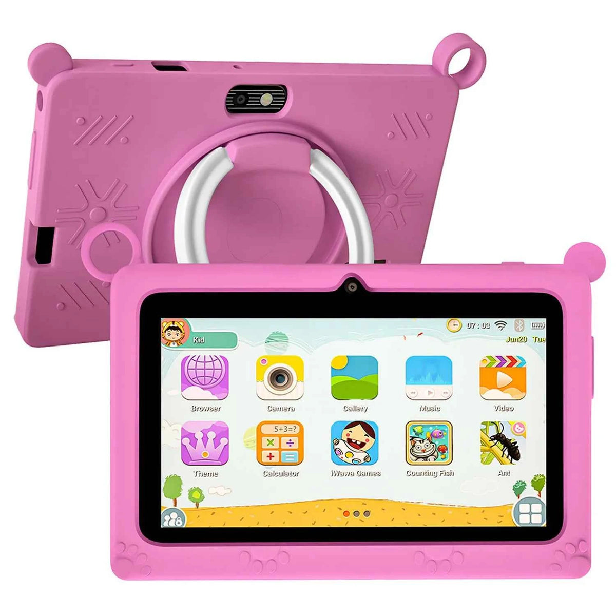 BDF Children's Tablet New 7 Inch Google Learning Education Games Tablets Quad Core 4GB RAM 64GB ROM WiFi Bluetooth Dual Cameras