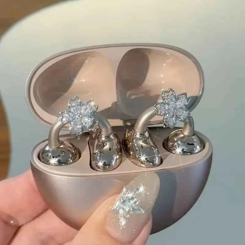 1 Pair Removable Zircon Decorative Clips for Headphones