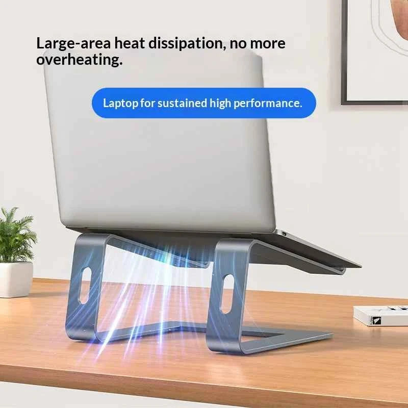 Ergonomic Aluminum Laptop Stand with Cooling & Non-Slip Design, Adjustable Portable Notebook Riser for 10-17 Inch MacBook Dell