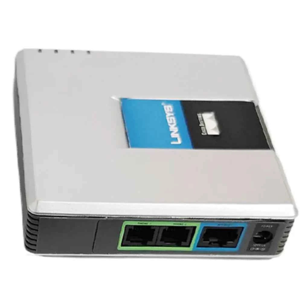 Unlocked Linksys PAP2T VoIP Phone Voice Adapter SIP VoIP Internet Phone Adapter 2 FXS Ports UK Plug