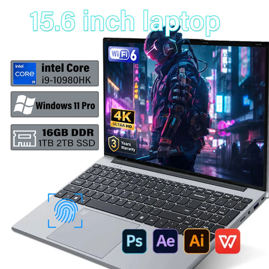 15.6" Laptop – Intel Core i9-10980HK, 16GB RAM, 1TB SSD, Windows 11 Pro – Office, Gaming & Study