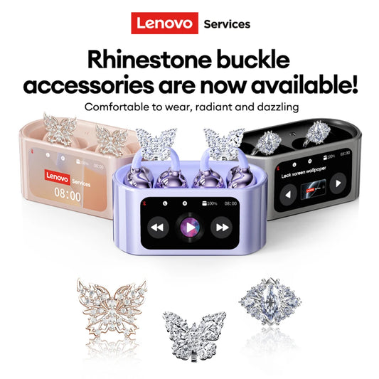 Lenovo RS105 Ear Clip Wireless Earphones with LCD Touchscreen and Bluetooth 6.0