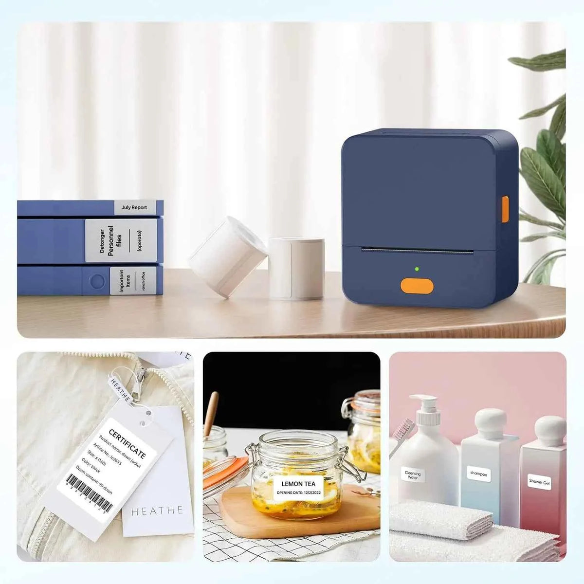 DETONGER P1 Mini Portable 20-58mm 203DPI Thermal Label Printer Wireless Inkless Bluetooth Pocket Sticker Machine
