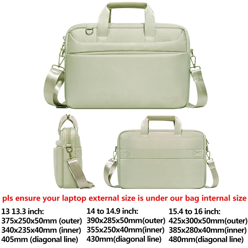Laptop Shoulder Bag 13.3 14 15.6 inch Notebook Messenger Handbags for MacBook Air Pro 13 15 16" HP Dell Lenovo Asus Acer Surface