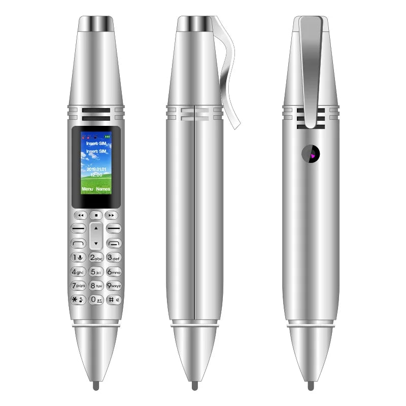 UNIWA AK007 Mini Pen Phone – 2G GSM, Dual SIM, 0.96" OLED, Bluetooth Dialer, FM Radio, Magic Voice