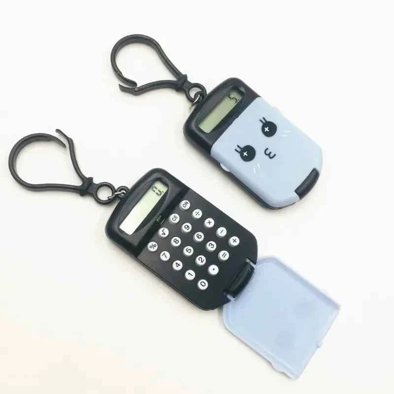 Portable Calculator Pocket Size Creative Keychain Calculator Office Supplies Kawaii Mini Calculator Display Office Supplies