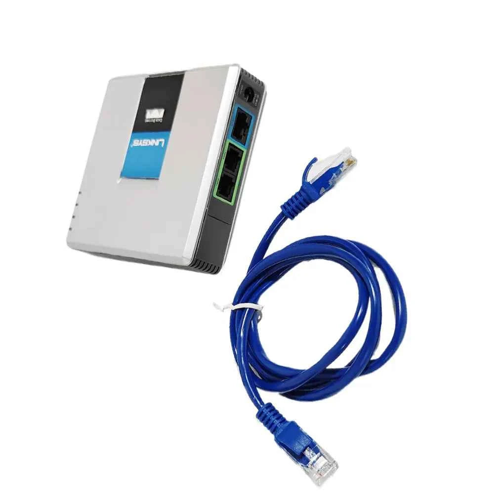 Unlocked Linksys PAP2T VoIP Phone Voice Adapter SIP VoIP Internet Phone Adapter 2 FXS Ports UK Plug
