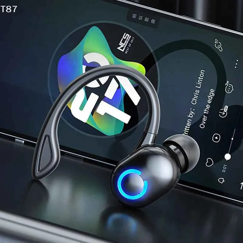 Wireless Bluetooth Ear-Hook Earbuds with Noise Cancelling and HD Mic