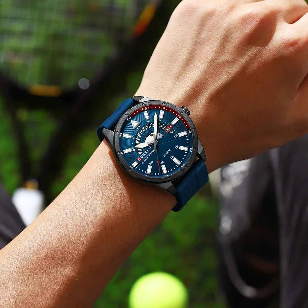 CURREN Men Watches Waterproof Luminous Top Brand Luxury Leather Casual Sports Quartz Wristwatch Military Man Watch For Men